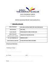 Ukurannya hanya sebesar kertas a6 atau kertas a4 dibagi 4. Proposal Final Project 4 Kolej Vokasional Kangar Kementerian Pendidikan Malaysia Kertas Cadangan Projek Tahun Akhir Pta 1 A Maklumat Pelajar Nama Course Hero