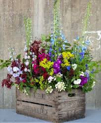 Because they're watertight, you can use them indoors; The Best Of British Flowers For Summer By Five Top Florists Wooden Flower Boxes Diy Planters Outdoor Container Flowers