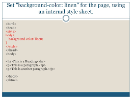 To set the background color in html, use the style attribute. Css Exercise Ppt Download