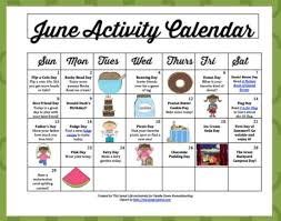 June Activity Calendar Upside Down Homeschooling June Activities Summer Homeschool Calendar Activities