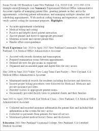 1 Medical Office Administrative Assistant Resume Templates Try Them Now Myperfectresume
