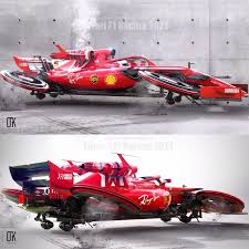 Futuristic Ferrari F1 Jet Powered Racer Looks Like Something Outta Star Wars Carscoops Ferrari F1 Ferrari Formula 1 Car Racing