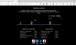 E o estilo pixel do jogo é a referência às ilustrações de erro do google browser. Dino Game Batman Off 55