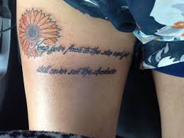 Pin By Melinda Bellmay On Jen Tattoo Sunflower Tattoo Design Sunflower Tattoo Thigh Tattoo Quotes
