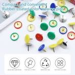 Round Flat Head Thumbtacks Nickel Plated Push Pins 200Pieces Metal Tacks