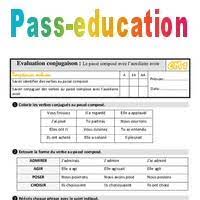 Passé composé et passé simple. Evaluation Bilan Sur Le Passe Compose Avec L Auxiliaire Avoir Au Cm1 Avec La Correction