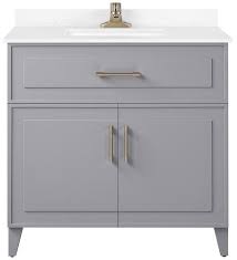 Shop bathroom vanities with tops and a variety of bathroom products online at lowes.com. Ove Decors Denver 36 W X 22 D Pebble Gray Vanity And White Cultured Stone Vanity Top With Rectangular Undermount Bowl At Menards