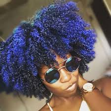 Black Blue And Purple Curly Hair 19 Colorful Hairstyles To Rock In The New Year Blue Natural Hair Natural Hair Color Natural Hair Styles