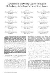 August 29, 2016 cs holidays. Pdf Development Of Driving Cycle Construction Methodology In Malaysia S Urban Road System