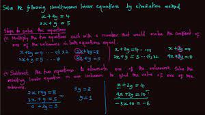 Almost all the things we do involve numbers and mathematics. Form 1 Mathematics Simultaneous Linear Equations In Two Unknowns Youtube