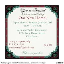 Paisley Open House Housewarming Party Invitation Zazzle Com House Warming Invitations Housewarming Party Invitations Housewarming Invitation Wording