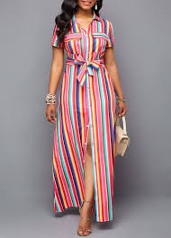 Button Up Turndown Collar Belted Maxi Dress Power Day Sale Button Up Maxi Dress Shop Casual Dresses Maxi Shirt Dress