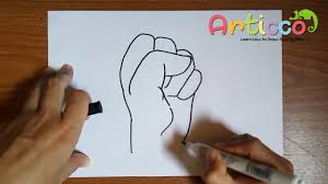 4) then draw a vertical line cross both of the smaller rectangles. How To Draw A Clenched Fist Step By Step Youtube