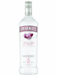 How many calories insmirnoff vodka, red label (40% alc.) . Smirnoff Sorbet Light Raspberry Pomegranate Reduced Calorie Vodka 1 L Ralphs