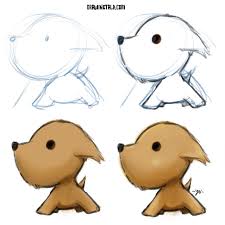 Step By Step Drawing Of A Cute Dog Using Surface Pro 2 Sketchbook Pro Drawingtalk Cute Dog Drawing Tutorial Dog Drawing Cartoon Dog Drawing Puppy Sketch
