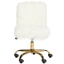 Safavieh Whitney Swivel Office Chair White Gold 775 Ils Liked On Polyvore Featuring Home Furniture Ch White Office Chair Swivel Office Chair Office Chair
