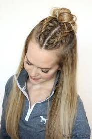 Starting on your preferred side, take a section of hair and start a three strand braid. Top 50 French Braid Hairstyles You Will Love Sporty Hairstyles Thick Hair Styles Hair Styles