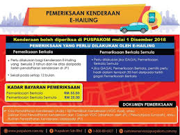By fayadhposted on september 25, 2019. Jpj Malaysia On Twitter Kenderaan E Haling Boleh Diperiksa Di Puspakom Mulai 1 Disember 2018 Sebagai Inisiatif Pihak Puspakom Telah Menyediakan Beberapa Infografik Di Laman Web Berhubung Pemeriksaan Kenderaan E Hailing Untuk Rujukan Pemandu