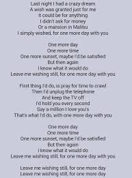 Diamond Rio One More Day I Miss Grandma Peabody 16yrs Ago Like It Was Yesterday Song Words Country Lyrics Words