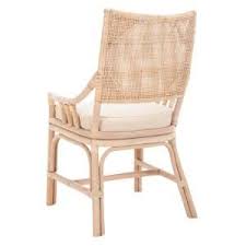 Safavieh Donatella Natural White Wash Cotton Chair Sea4012a The Home Depot Furniture Wicker Dining Chairs Wood Dining Chairs