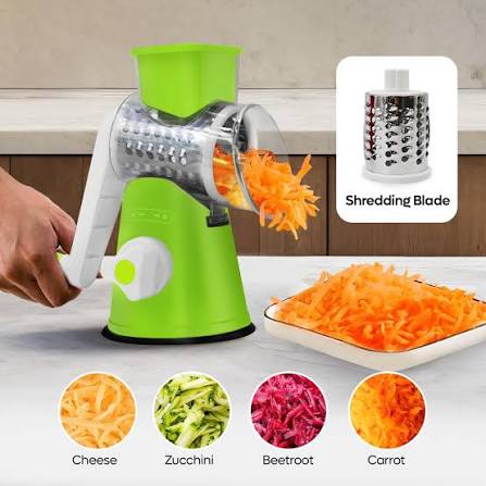 Amazon.com: Windbyrd Rallador giratorio de queso 3 en 1 – Cortador de verduras de manivela con base de succión fuerte, tambor de acero inoxidable para queso, nueces y verduras – Rápido y