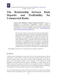 All of coupon codes are verified and tested today! Pdf The Relationship Between Bank Deposits And Profitability For Commercial Banks