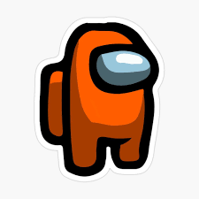 Among Us Orange Sticker Sticker By Mrlazypl In 2020 Stickers Vinyl Sticker Orange