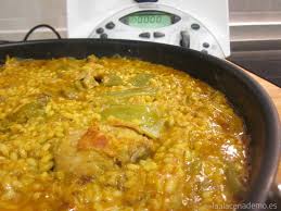 Paella Con Thermomix La Alacena De Mo Receta Paellas Receta Paella Veggie Recetas