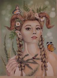 Nixie by Karen Valentine available in her Etsy shop. I colored her with  Prismacolors, Gelatos, and a white posca pen