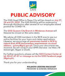 Get the email address format for people working at. Gsis Head Office Qc Branch Temporarily Closed For Disinfection