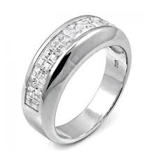 Sterling Silver Invisible Cz Channel Set Wedding Anniversary Mens With Images Cubic Zirconia Wedding Bands Sterling Silver Wedding Rings Sets Sterling Silver Wedding Sets