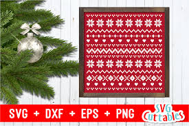 Download Christmas Sweater Pattern Svg Cut File By Svg Cuttables Thehungryjpeg Com 3D SVG Files Ideas | SVG, Paper Crafts, SVG File