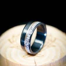 Black And Gold Antler Ring Mens Wedding Band Staghead Designs Rings Mens Wedding Bands Antler Wedding Rings Mens Wedding Bands