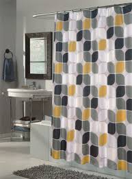 Black Yellow And Grey Curtain For Shower Gray Bathroom Decor White Bathroom Decor Modern Shower Curtains