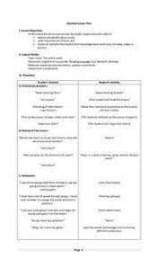Page 1 Detailed Lesson Plan I Lesson Objectives At The Endof The 45 Minute Period The Grade 2 Pupi Daily Lesson Plan Verbs Lesson Plan English Lesson Plans