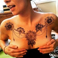 Henna By Lady Lorelie Chest Tattoos For Women Tribal Neck Tattoos Body Art Tattoos