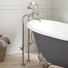 The type of faucet you have and gravitate towards can tell a lot about you social status. Freestanding Telephone Tub Faucet Supplies Valves Cross Handles Bathroom