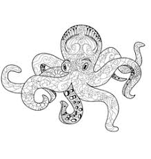 Free printable flower mandala coloring pages. Coloring Octopus Mandala Vector Images 18