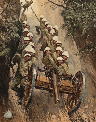 ALL THREE AFGHAN WARS RESULTED IN STRATEGIC BRITISH VICTORY'S - IT'S NOT THE STORY PEOPLE ARE TOLD Image: The Afghan War, Guns crossing the Khojak Pass on the Road to Kadahar... Second