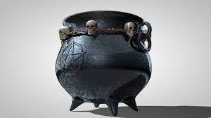 3d Model Witch Caldron Witches Caldron Witch 3d Model