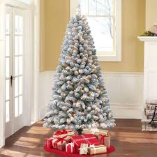 Holiday Time Pre Lit 6 5 Crystal Pine Pre Lit Christmas Tree Christmas Lights Holidayt Christmas Tree Clear Lights White Christmas Decor Red Christmas Decor