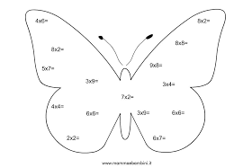 Disegno farfalle numero 15 da stampare e colorare. Scheda Tabelline Con Disegno Da Colorare Mamma E Bambini