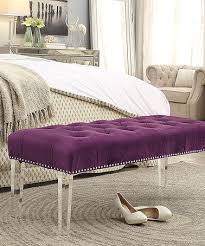 This Purple Marinell Tufted Velvet Ottoman Bench Is Perfect Zulilyfinds Ottoman Bench Tufted Bedroom Upholstered Bench