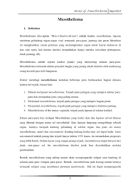Maybe you would like to learn more about one of these? Referat Mesothelioma Inggris