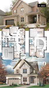 European Luxury House Plan 3 To 4 Bedrooms Open Stairwell 2 Car Garage House Layouts 4 B Haus Plane Treppe Haus Haus Grundriss