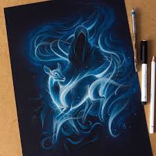 Fantastic Work From Bajan Art Follow Their Page For More Great Art Work Journey S End Black Paper Drawing Harry Potter Colors Harry Potter Drawings