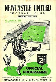 Newcastle United V Manchester United Official Programme Season 1949 50 At St James S Park Newcastle United Football Football Program Newcastle Football