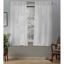 Because of their many pleats, pinch pleat curtains create a beautiful, full curtain panel that can add sophistication to any room. Set Of 2 63 X30 Belgian Sheer Pinch Pleat Top Curtain Panel White Exclusive Home Target