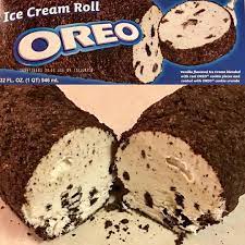 Oreo Ice Cream Roll Vanilla Flavored Ice Cream Blended With Real Oreo Cookie Pieces And Coated With Oreo Cookie Crumble Flavor Ice Oreo Ice Cream Oreo Cookies