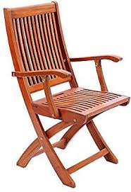 Amazon Com Achla Designs Eucalyptus Wood Indoor Outdoor Folding Chair With Arms Patio Dining Cha Outdoor Folding Chairs Folding Chair Folding Dining Chairs
